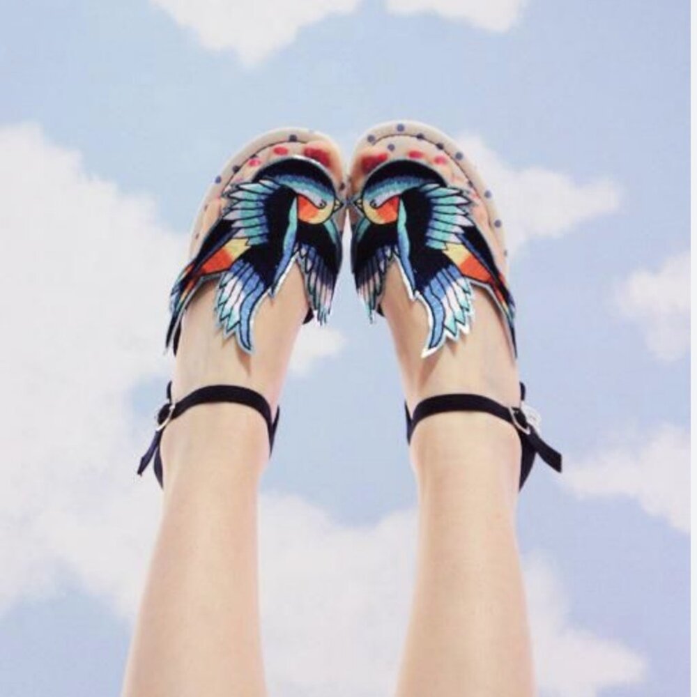 *RARE* Miss L Fire "The Bluebird" sandal Modcloth